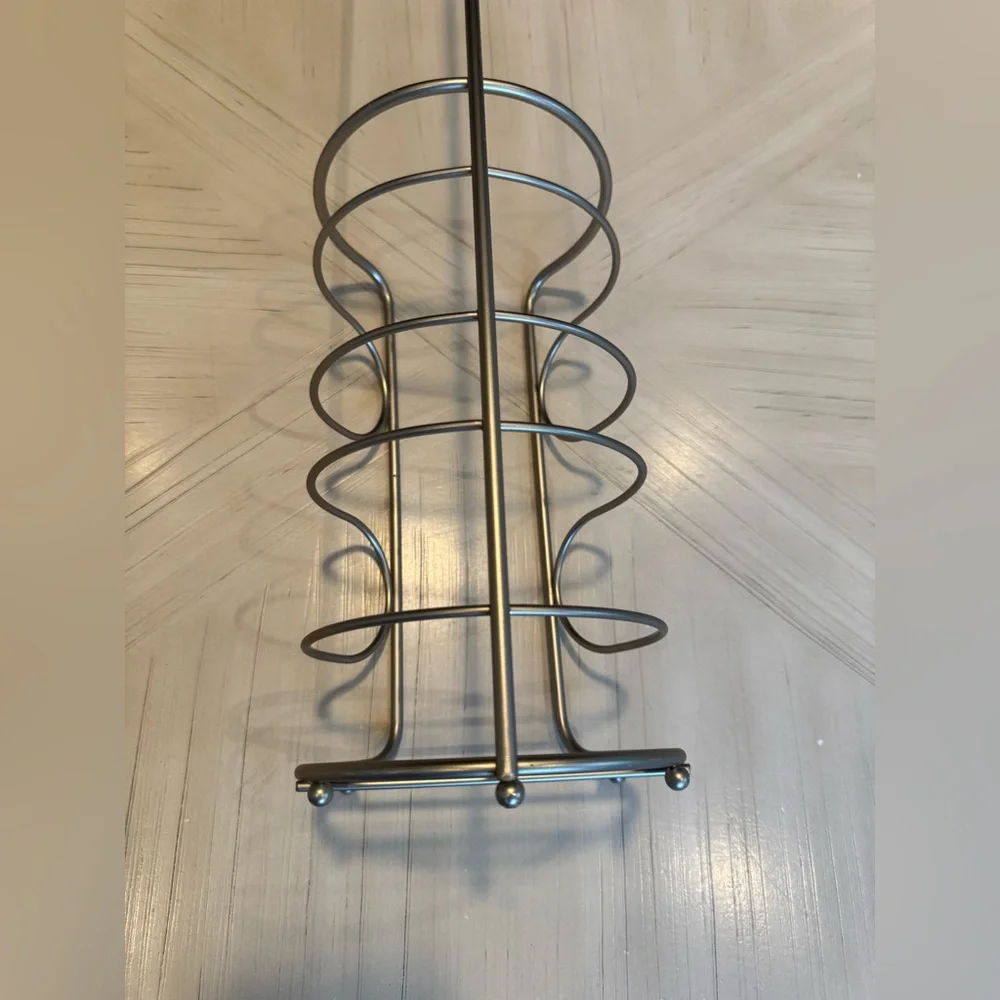 Mainstays Freestanding Satin Nickel Steel Toilet Paper Holder with Storage